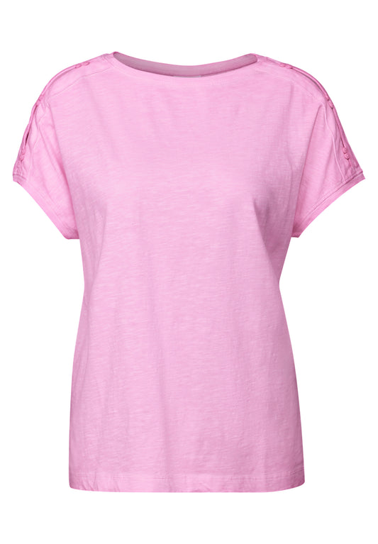 T-Shirt mit Knopfdetail