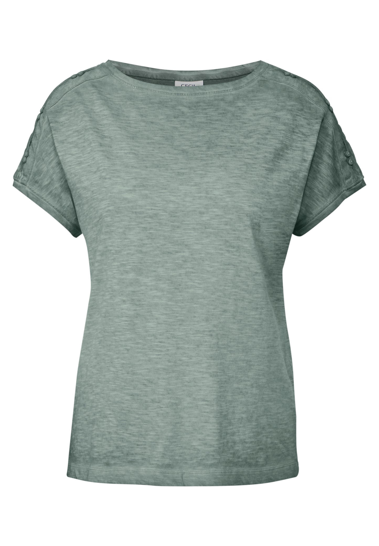 T-Shirt mit Knopfdetail