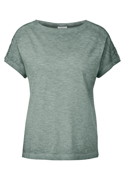 T-Shirt mit Knopfdetail