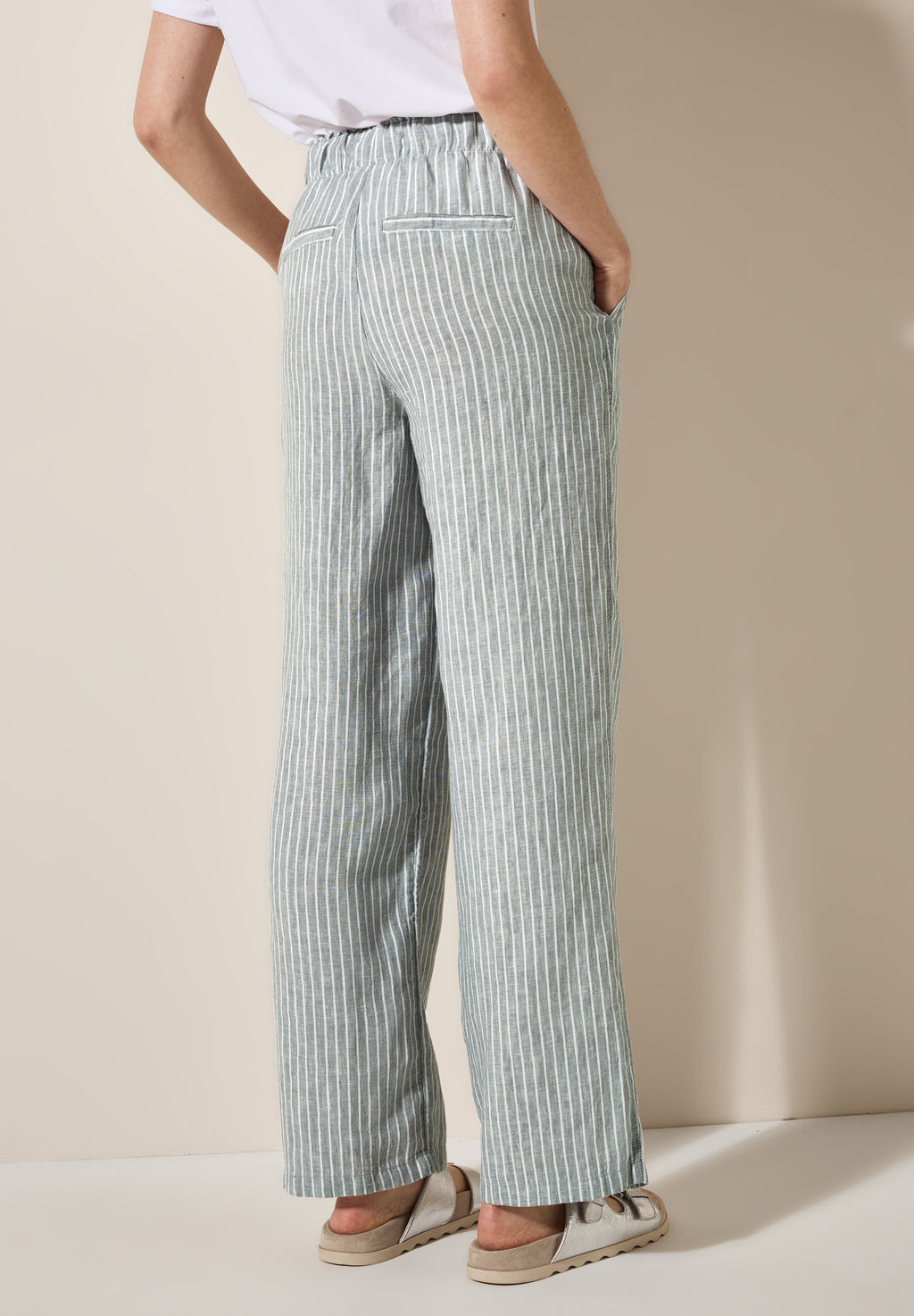 Wide Leg Leinenhose