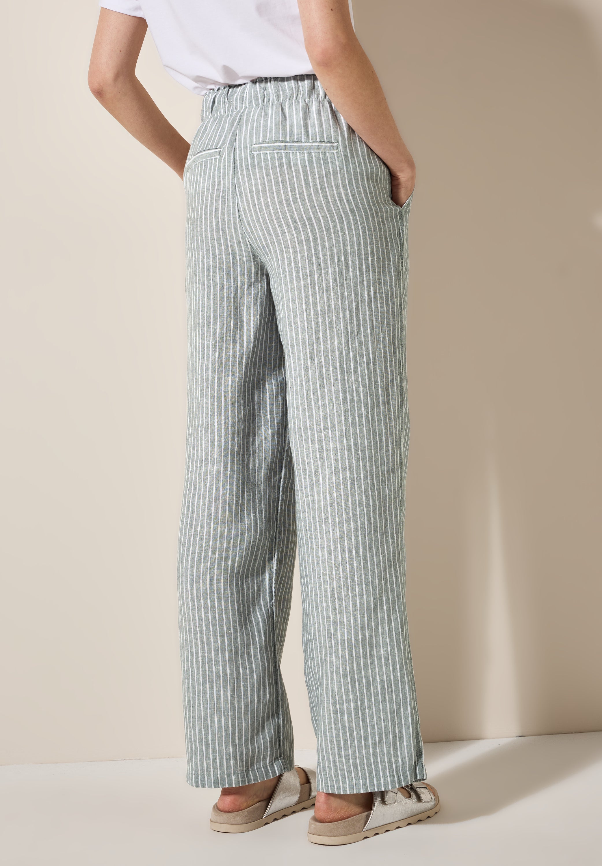Wide Leg Leinenhose