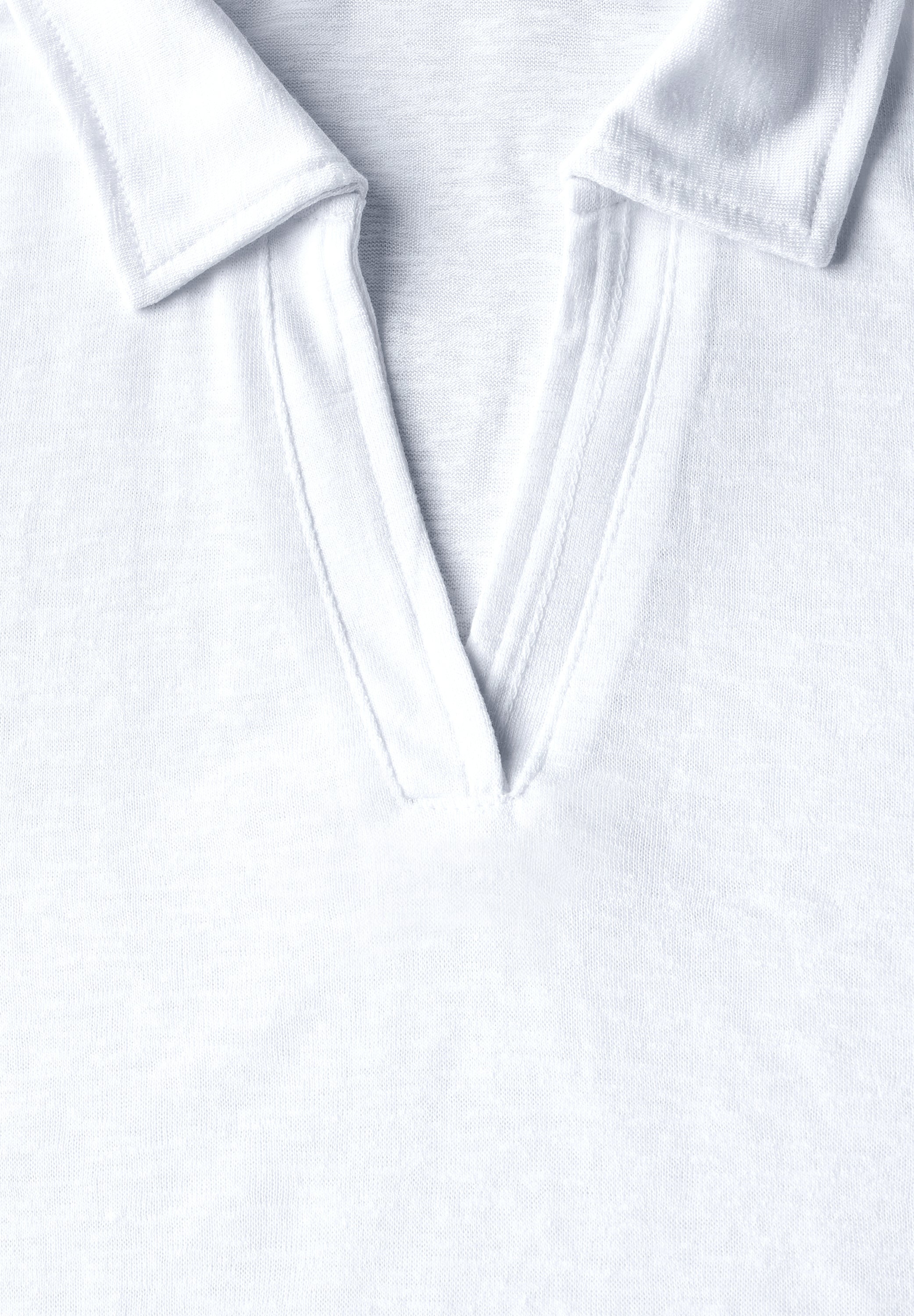 Poloshirt in Leinen-Optik