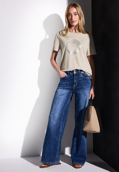 T-Shirt mit Folien-Print