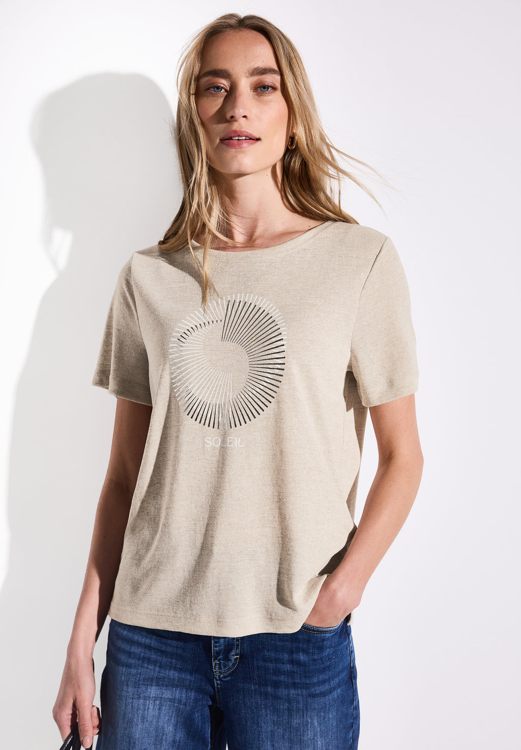 T-Shirt mit Folien-Print