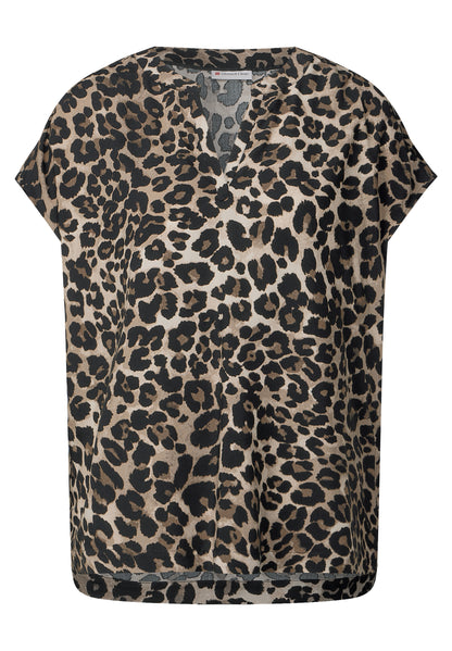 Blusenshirt mit Leo-Muster