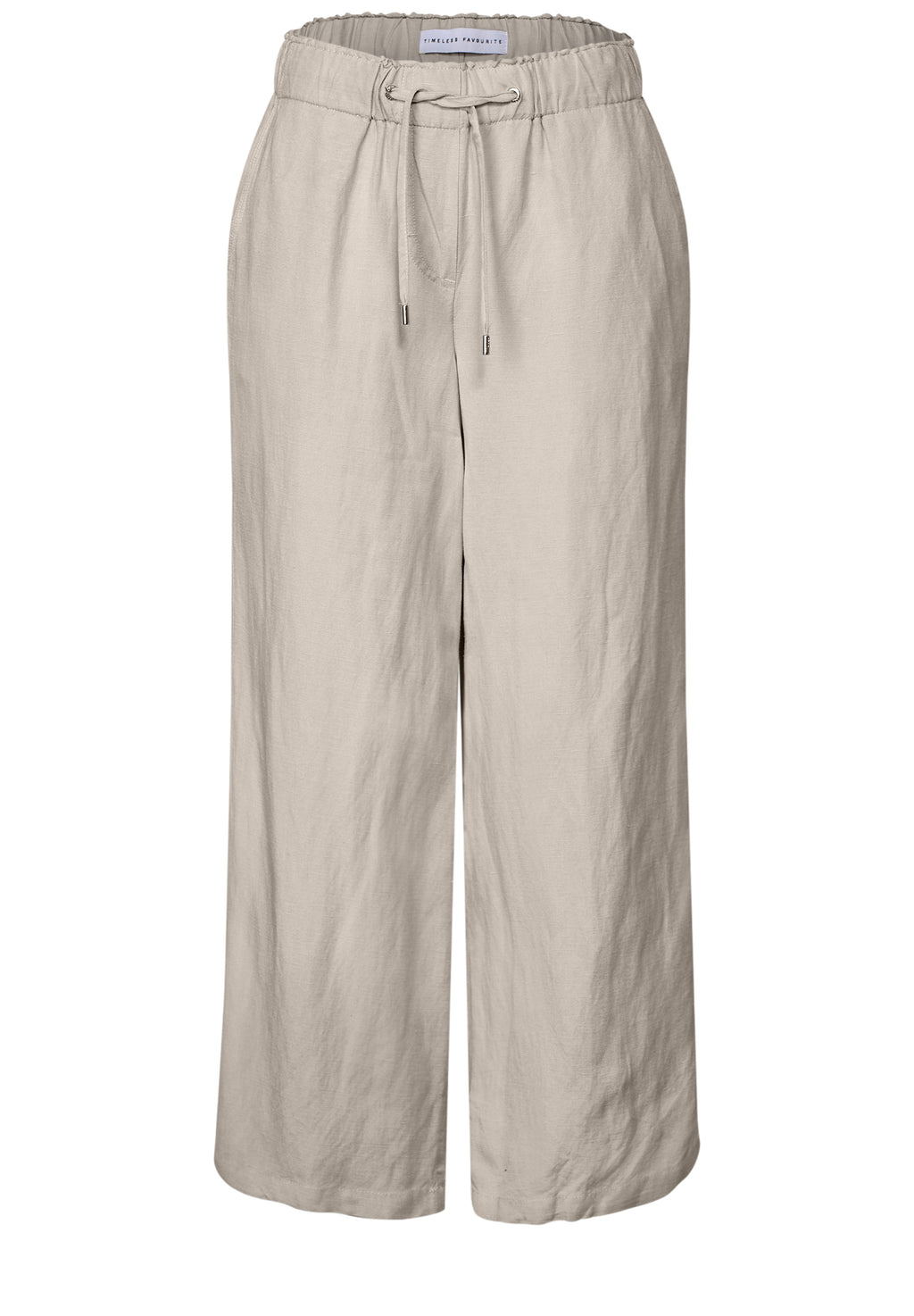 Wide Leg Hose aus Leinenmix