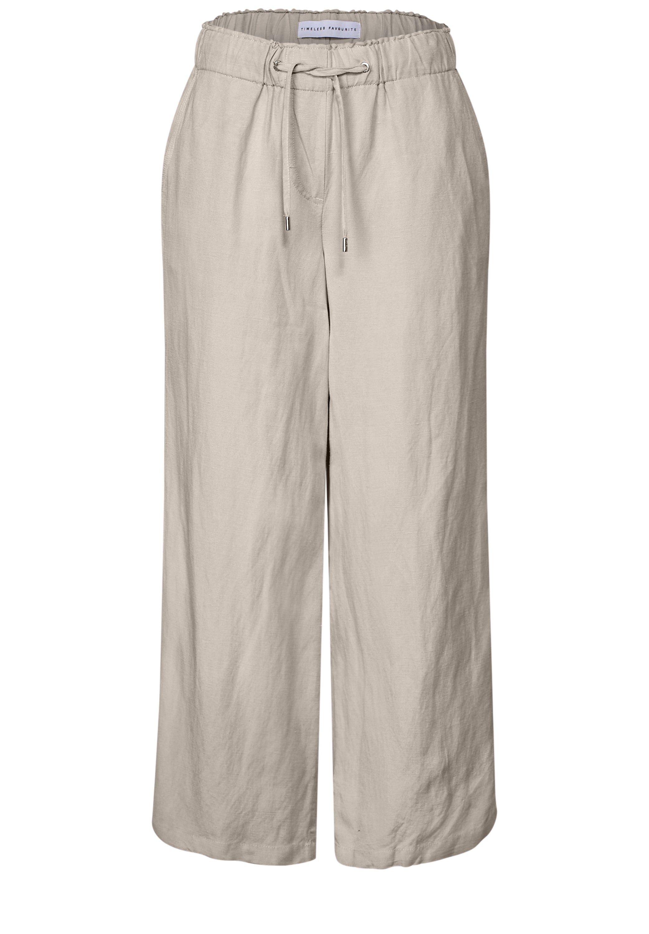 Wide Leg Hose aus Leinenmix