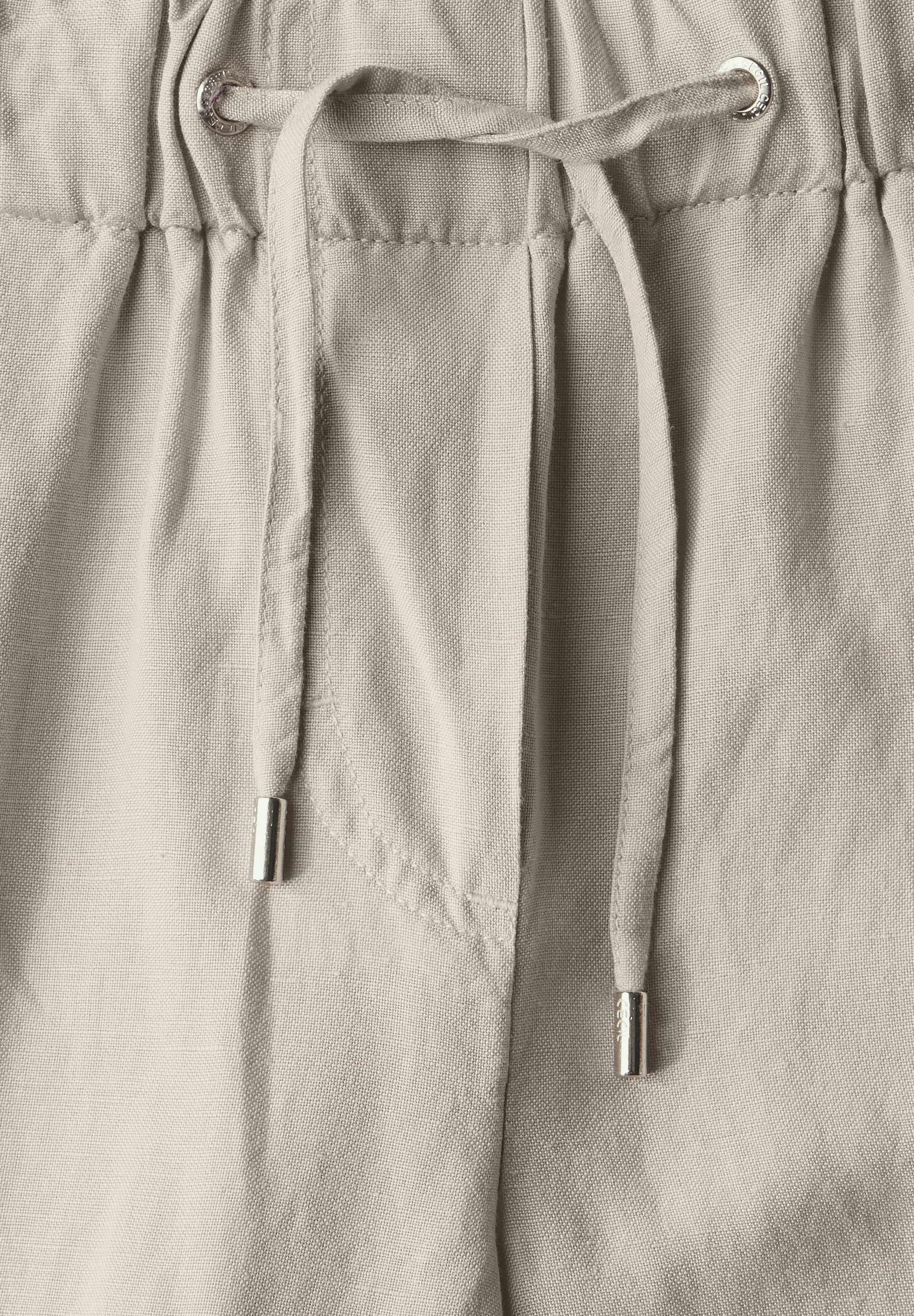 Wide Leg Hose aus Leinenmix