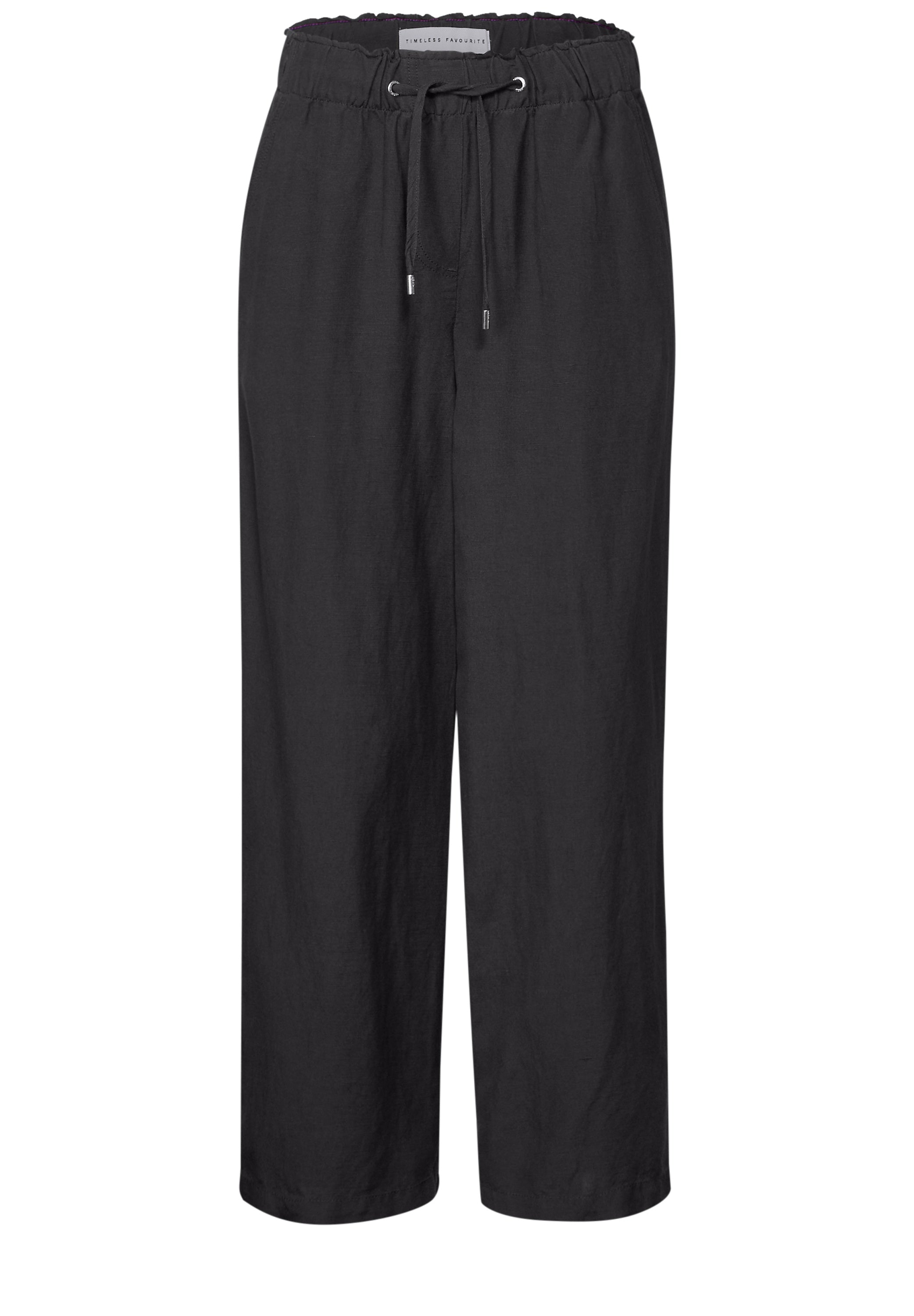 Wide Leg Hose aus Leinenmix