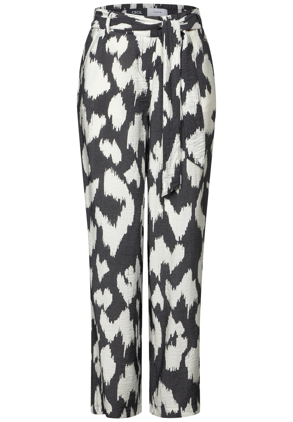 Gemusterte Wide Leg Hose