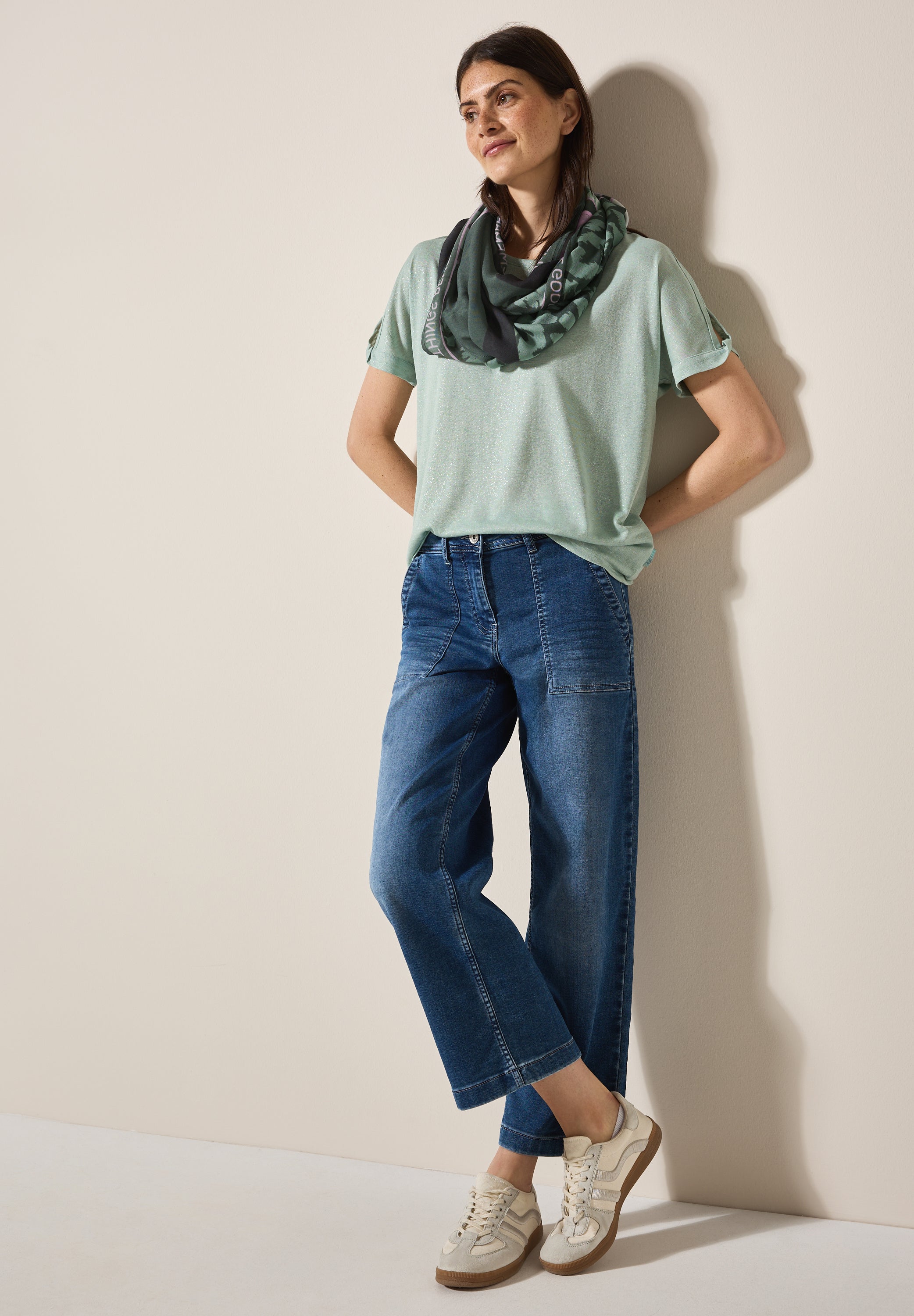 Gemusterter Loop-Schal