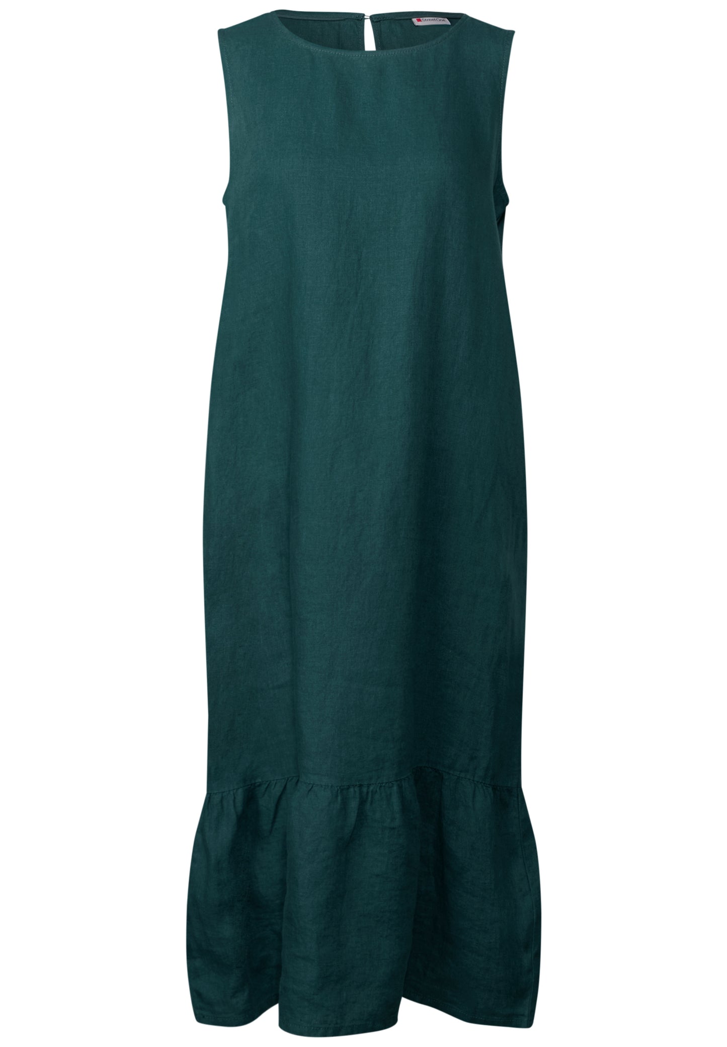 Volant-Kleid aus Leinen