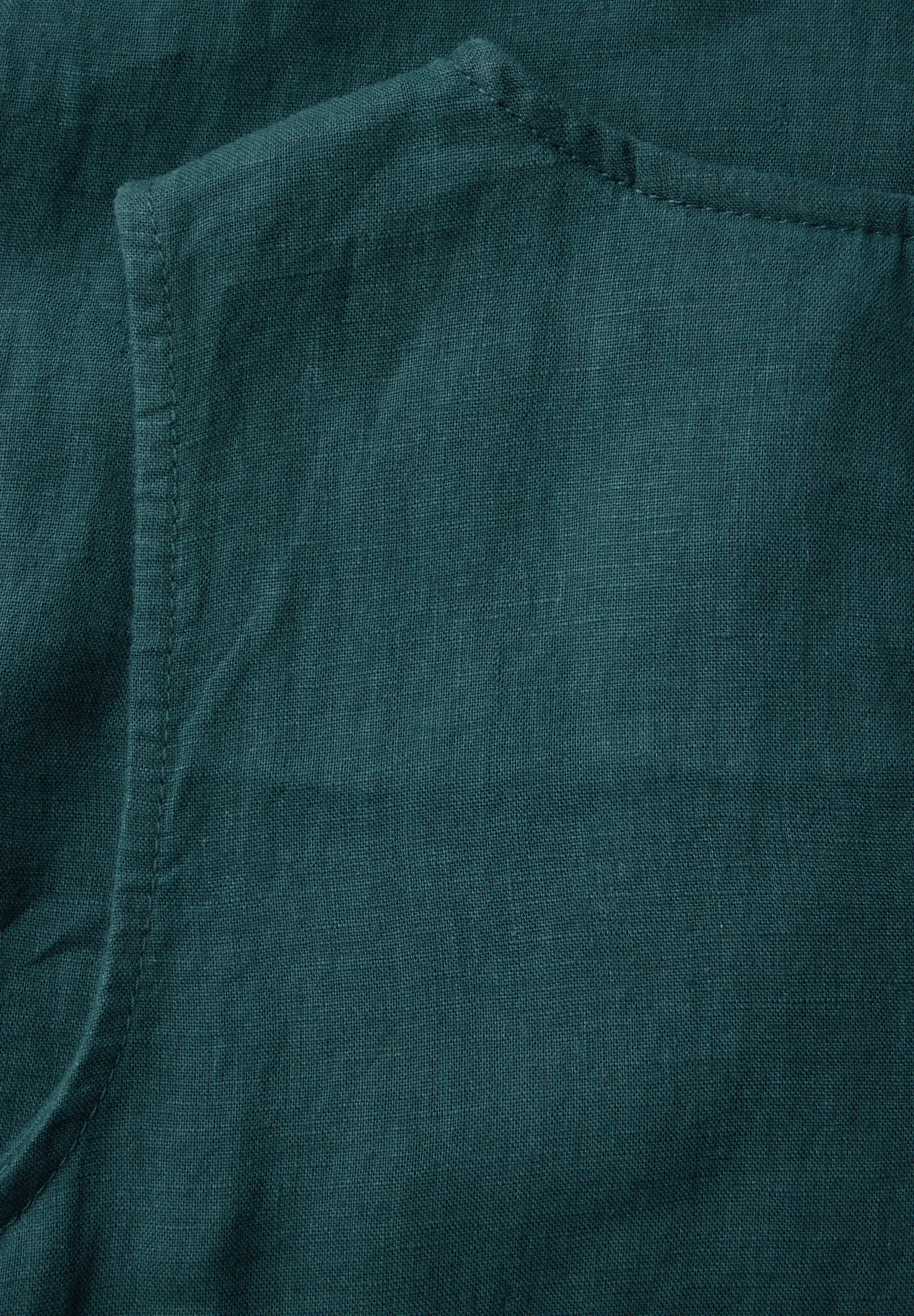 Volant-Kleid aus Leinen