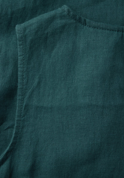 Volant-Kleid aus Leinen