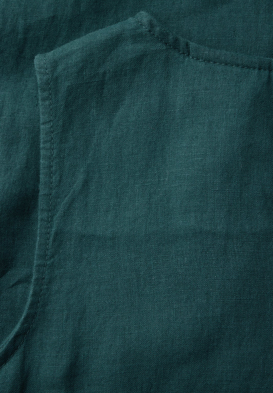 Volant-Kleid aus Leinen