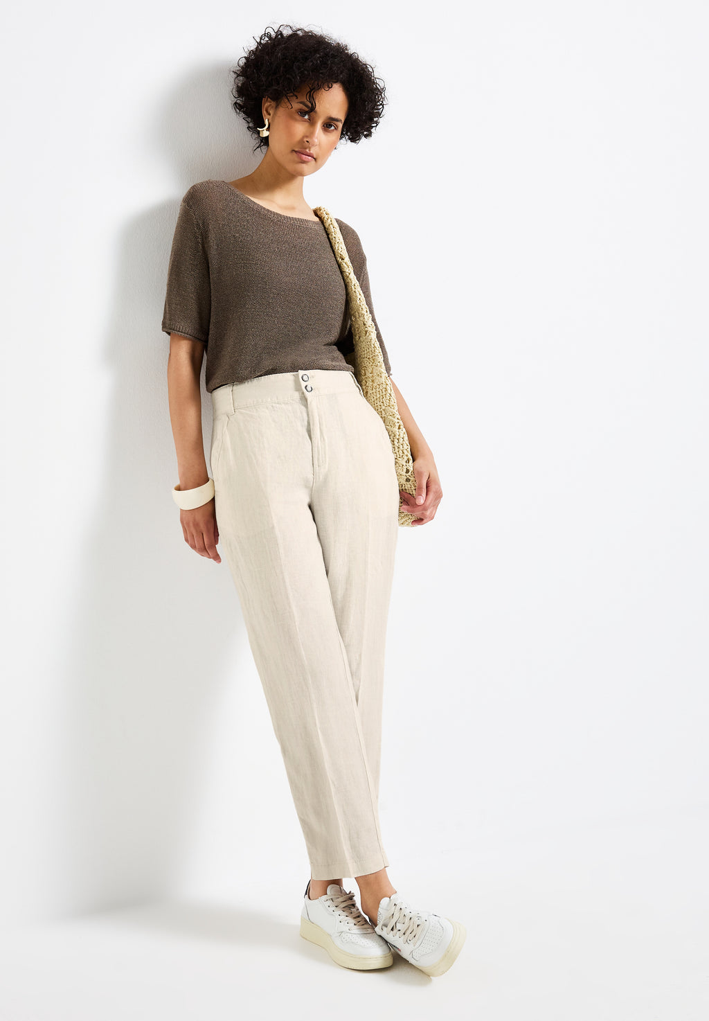 Leinen-Chino im Casual Fit