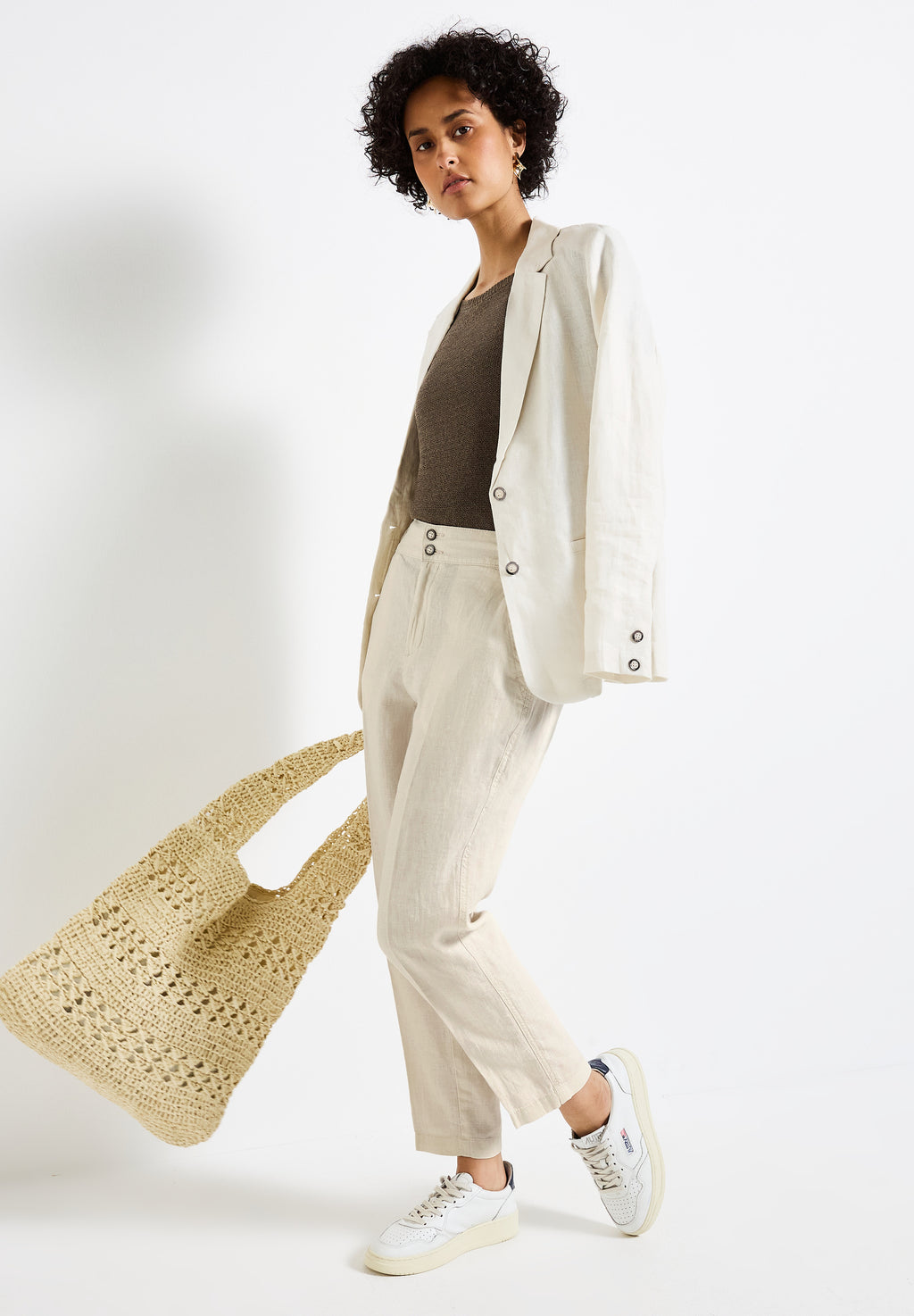 Leinen-Chino im Casual Fit