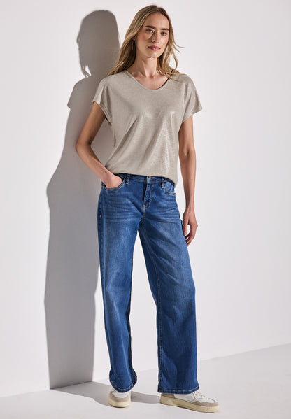 Schimmerndes V-Neck Shirt