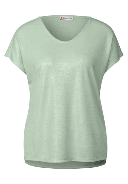 Schimmerndes V-Neck Shirt