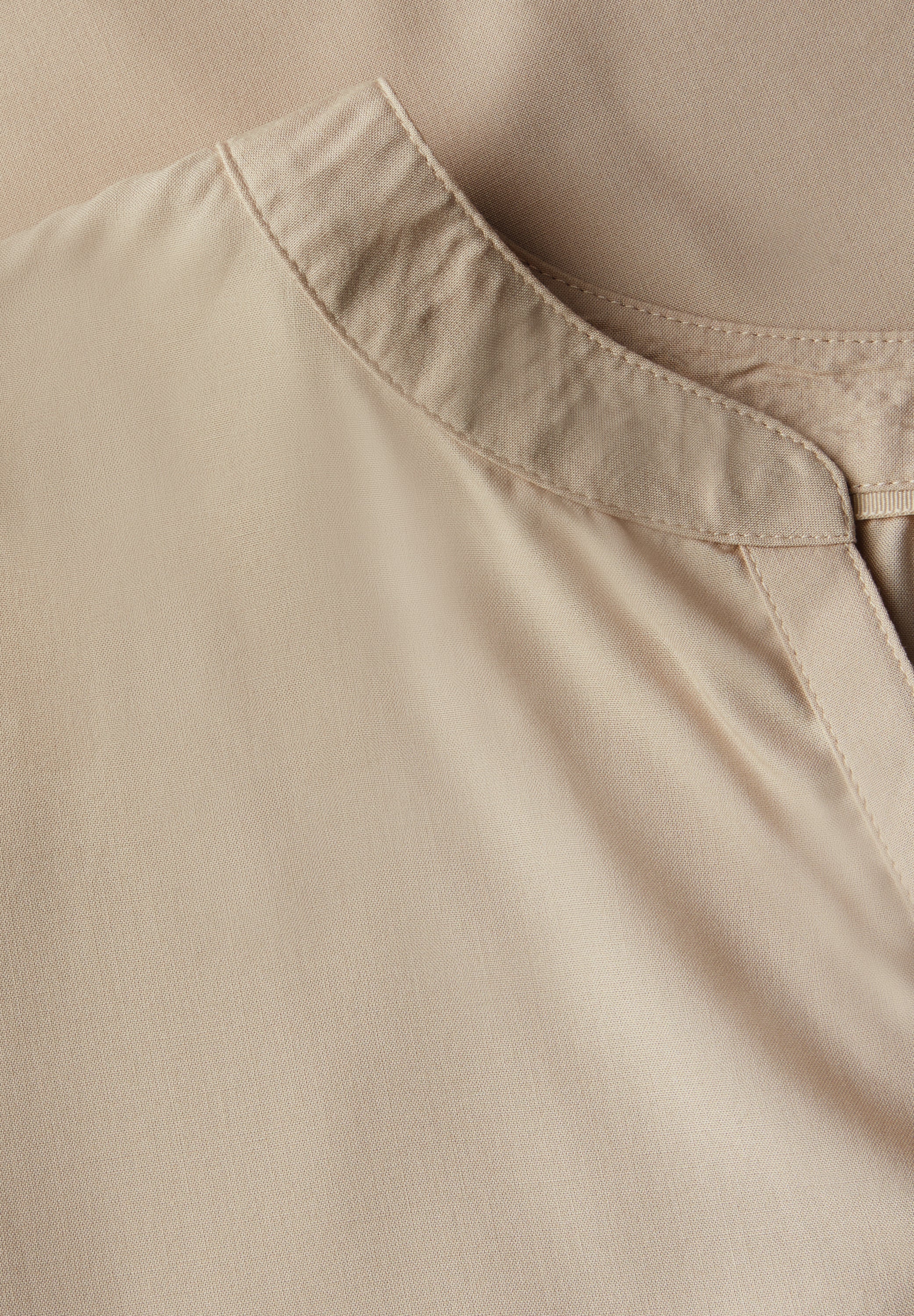 Split Neck Bluse in Unifarbe