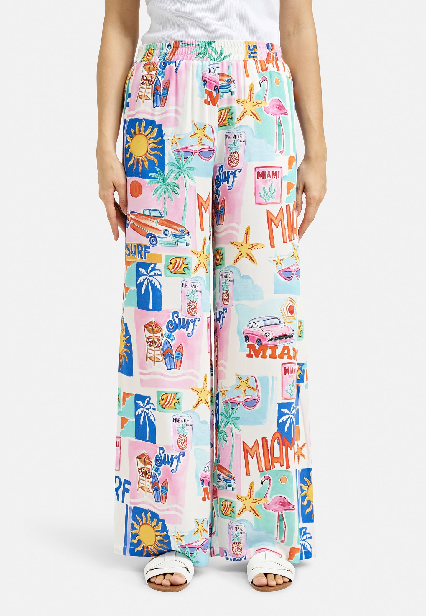wideleg pants with elastic waist