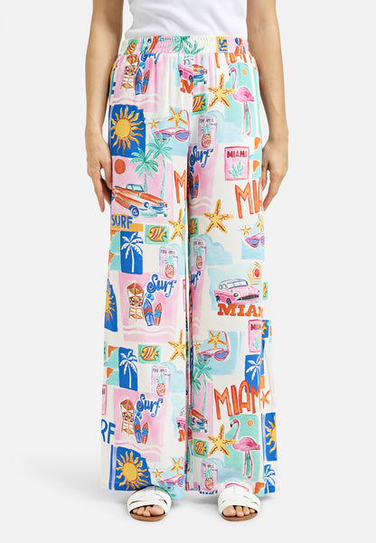wideleg pants with elastic waist