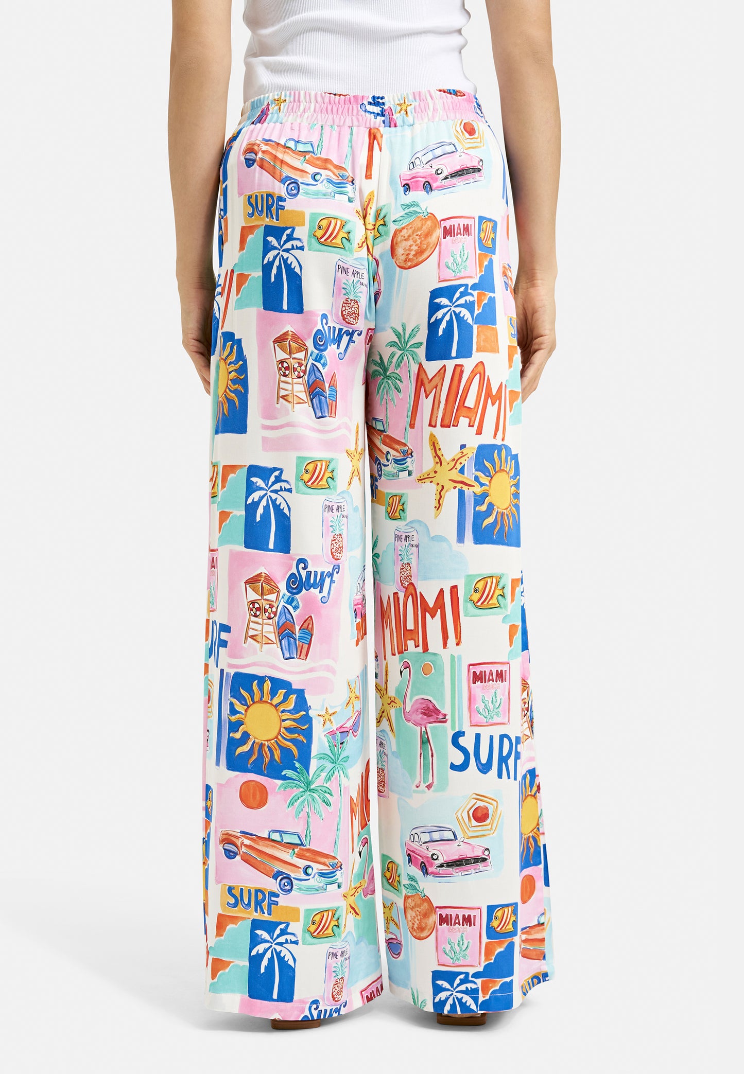 wideleg pants with elastic waist