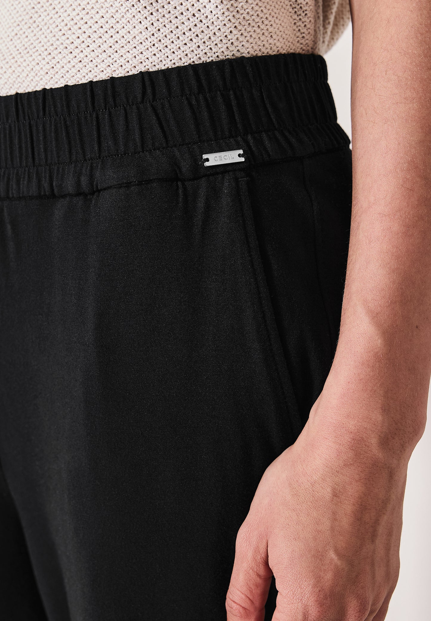 Wide Leg Jersey-Hose