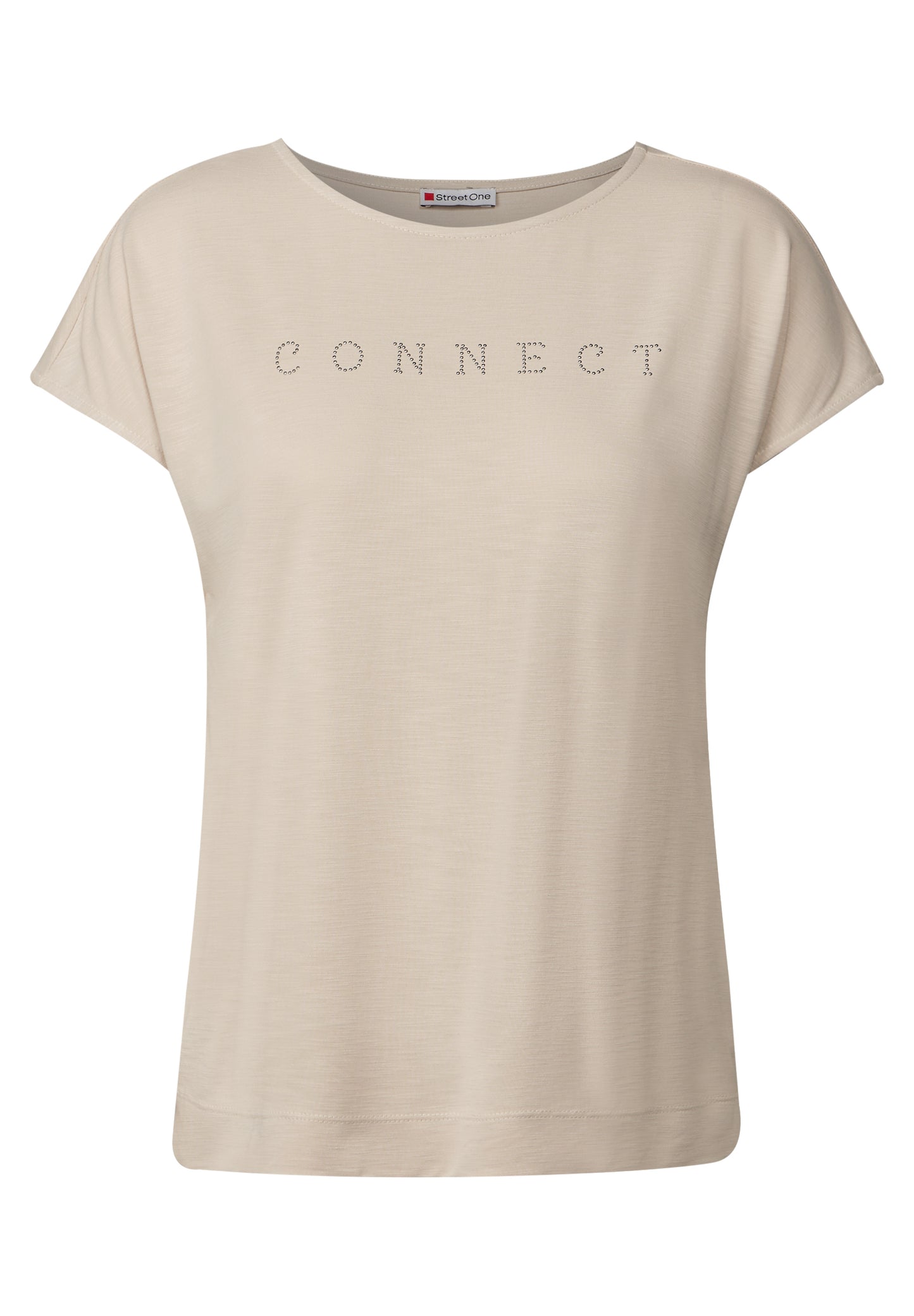 Silk-Look Shirt mit Wording
