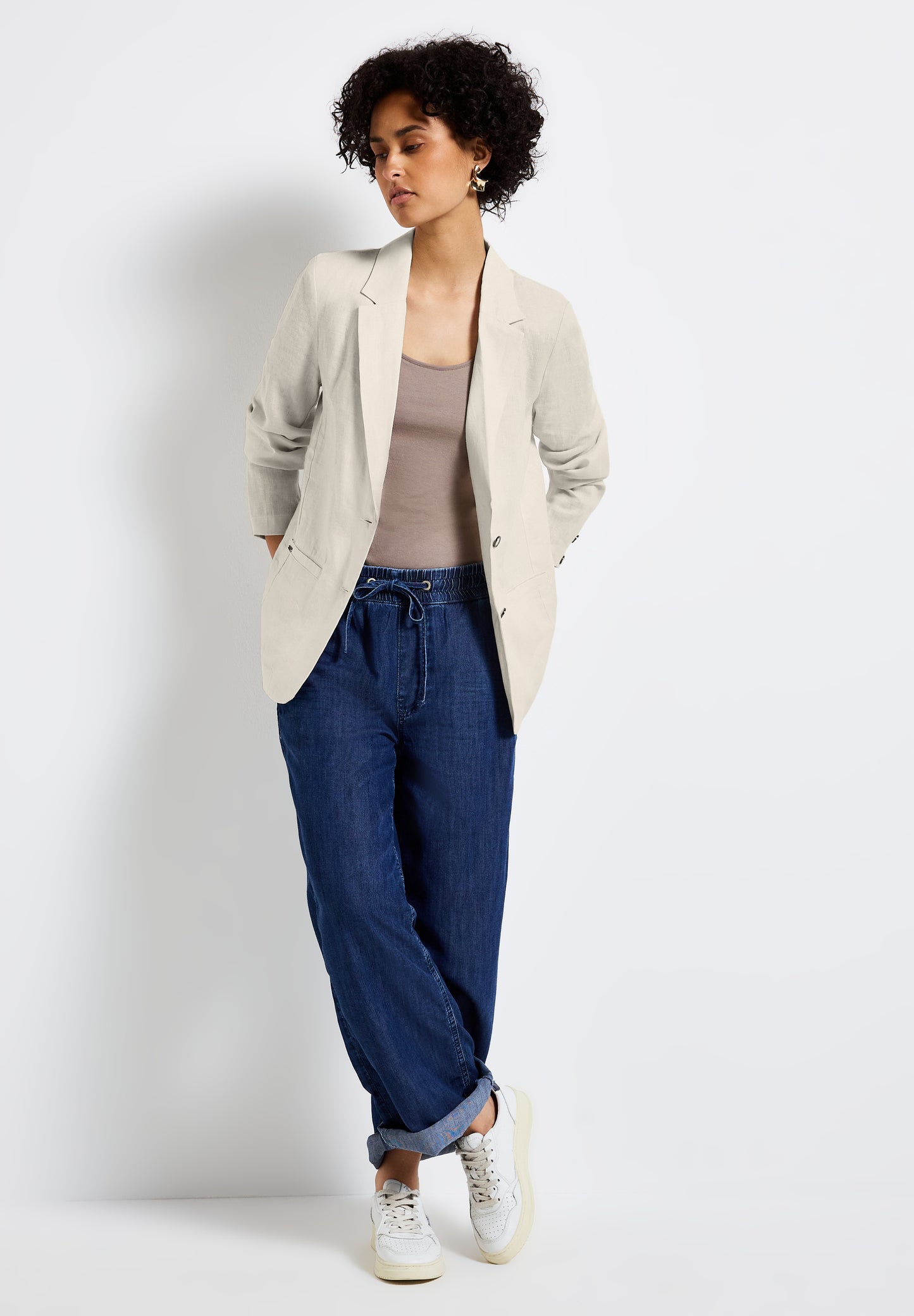 Langer Leinenblazer