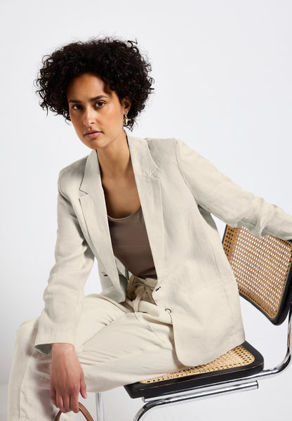 Langer Leinenblazer