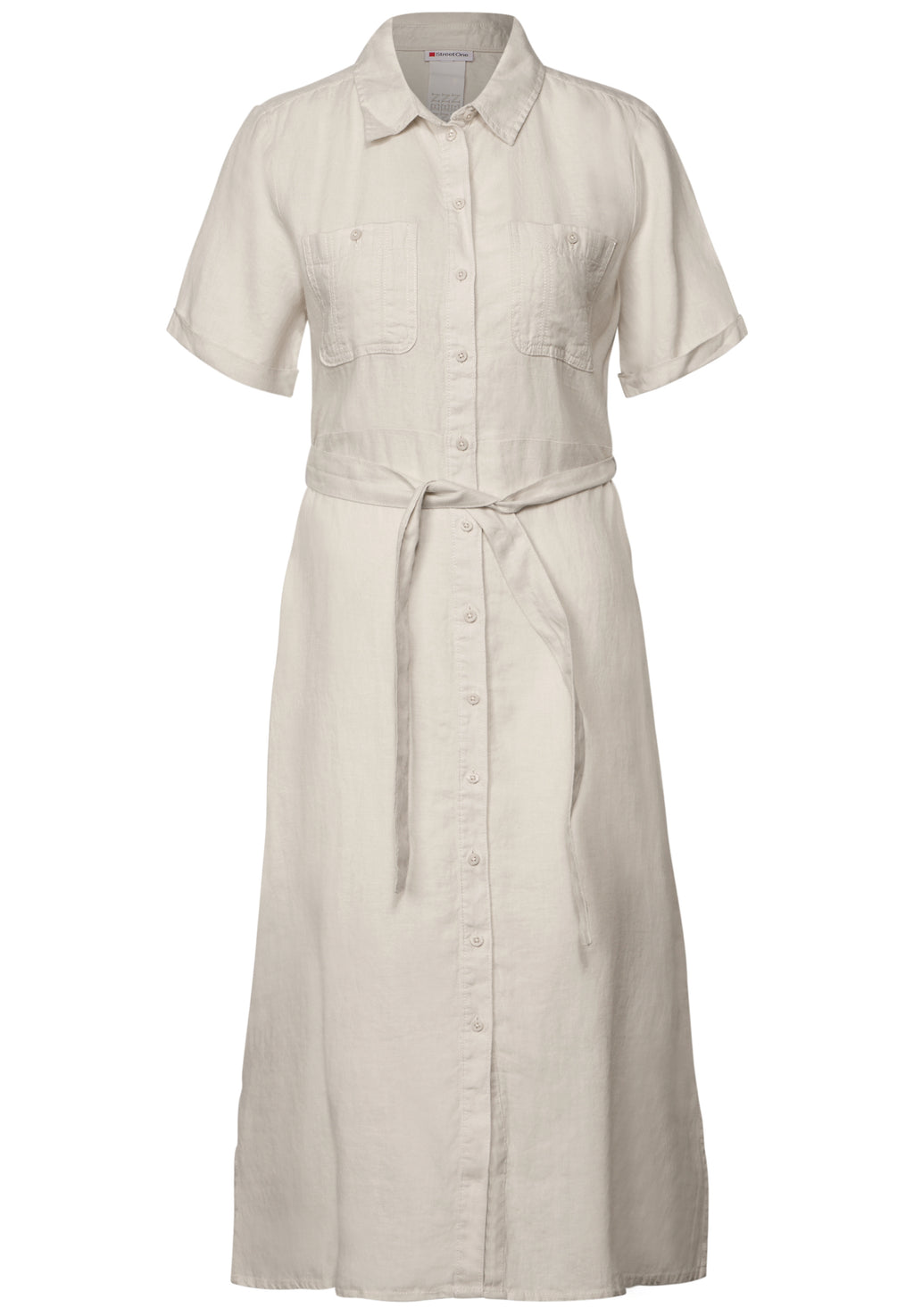 Kurzarmkleid mit Knopfleiste