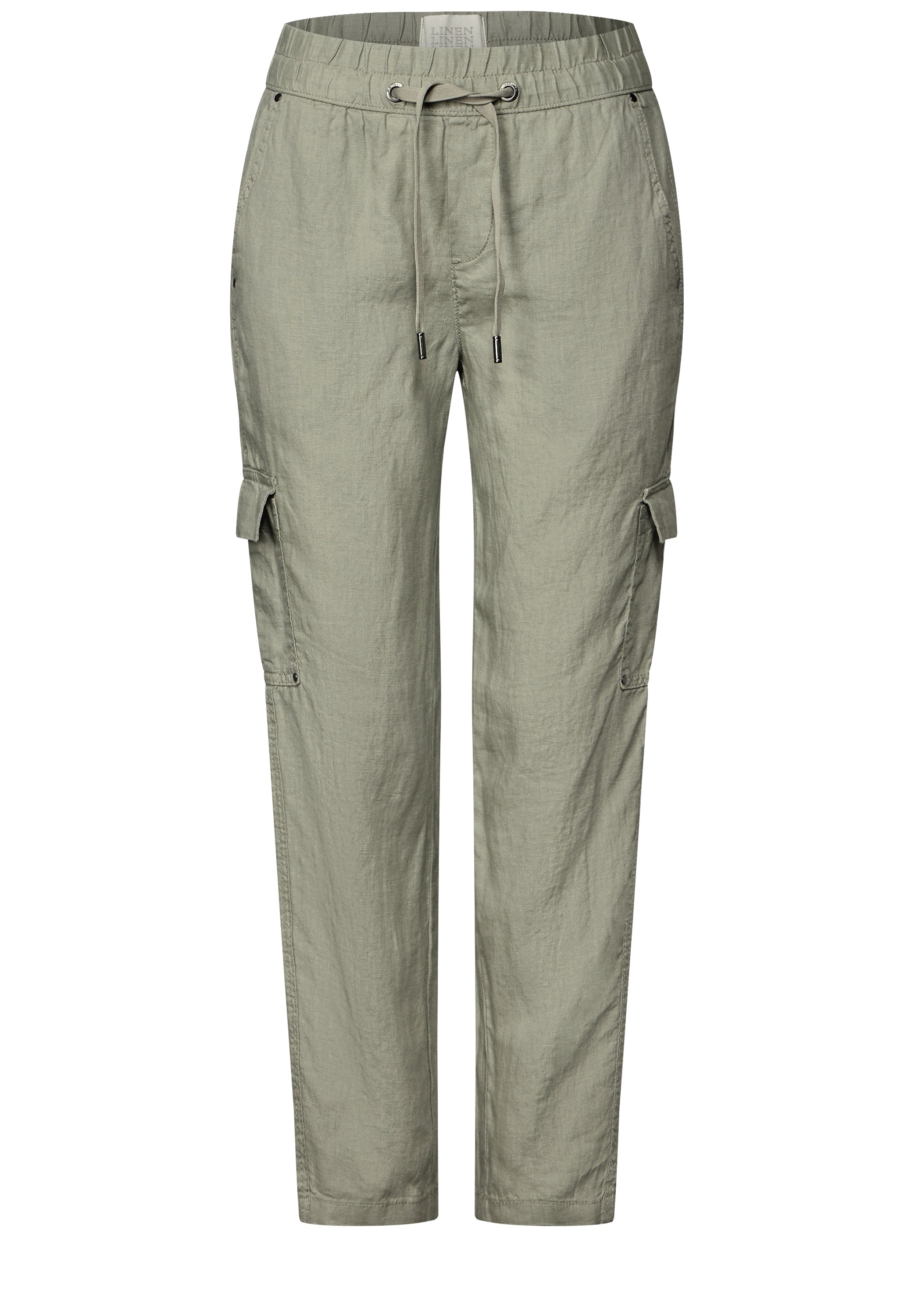 Leinenhose im Cargo-Look
