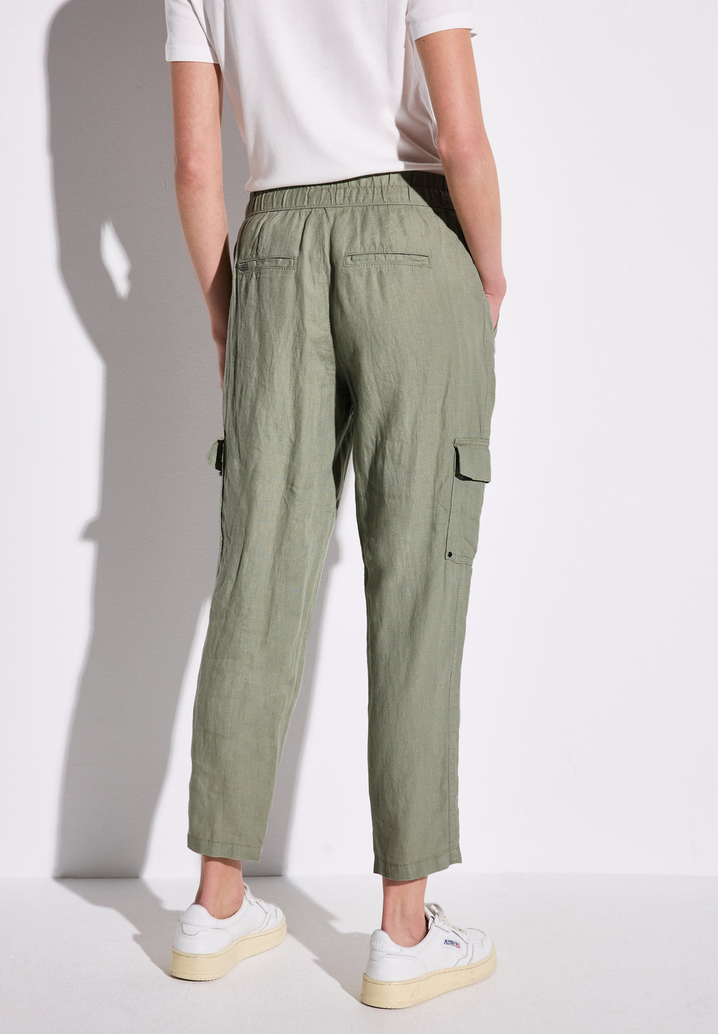 Leinenhose im Cargo-Look