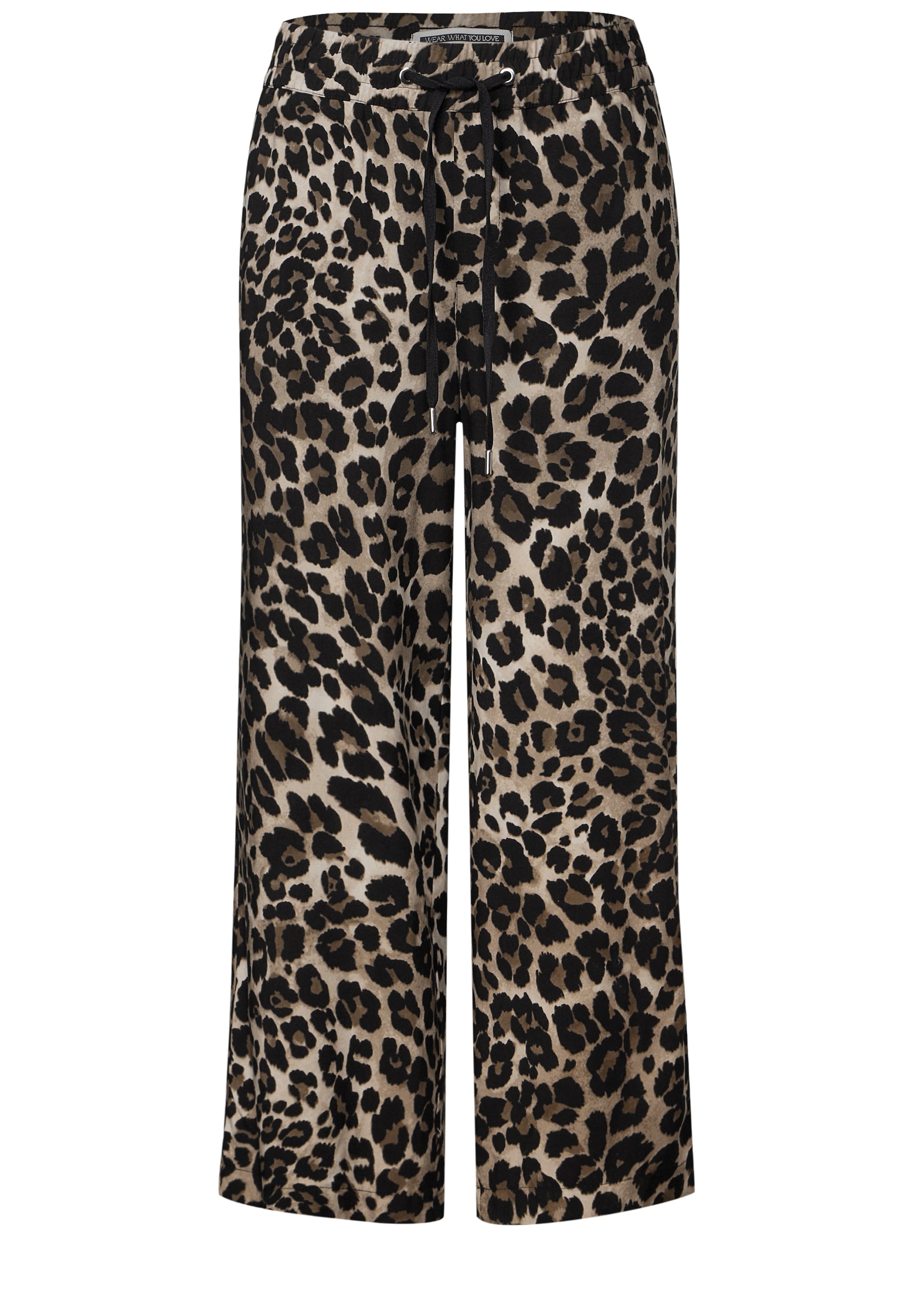 Gemusterte Wide Leg Hose