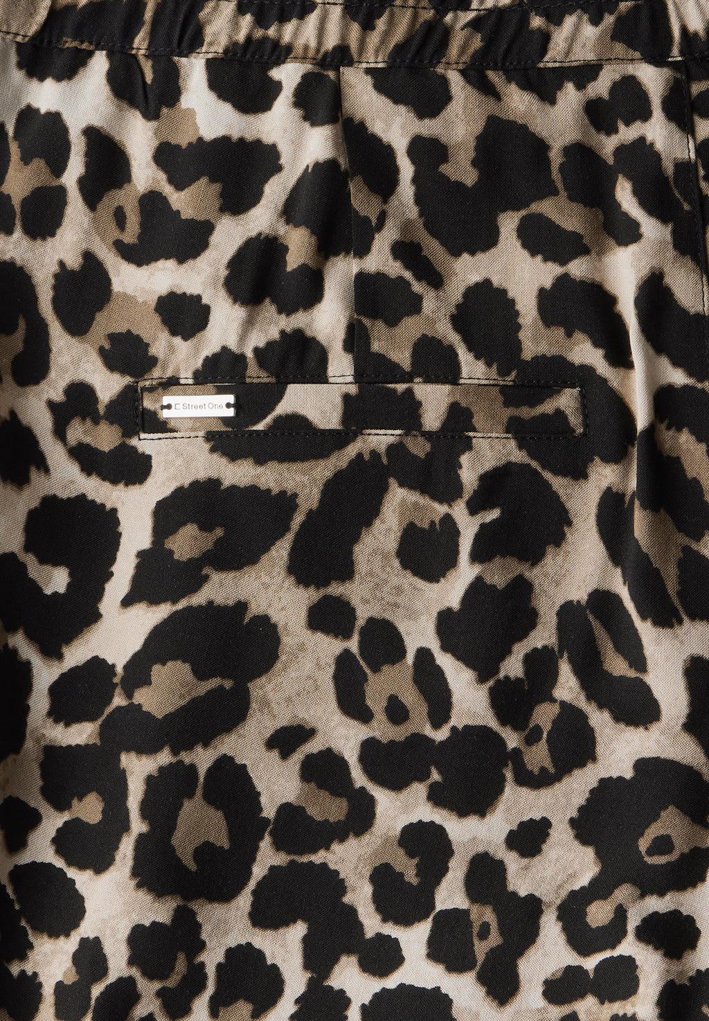 Gemusterte Wide Leg Hose