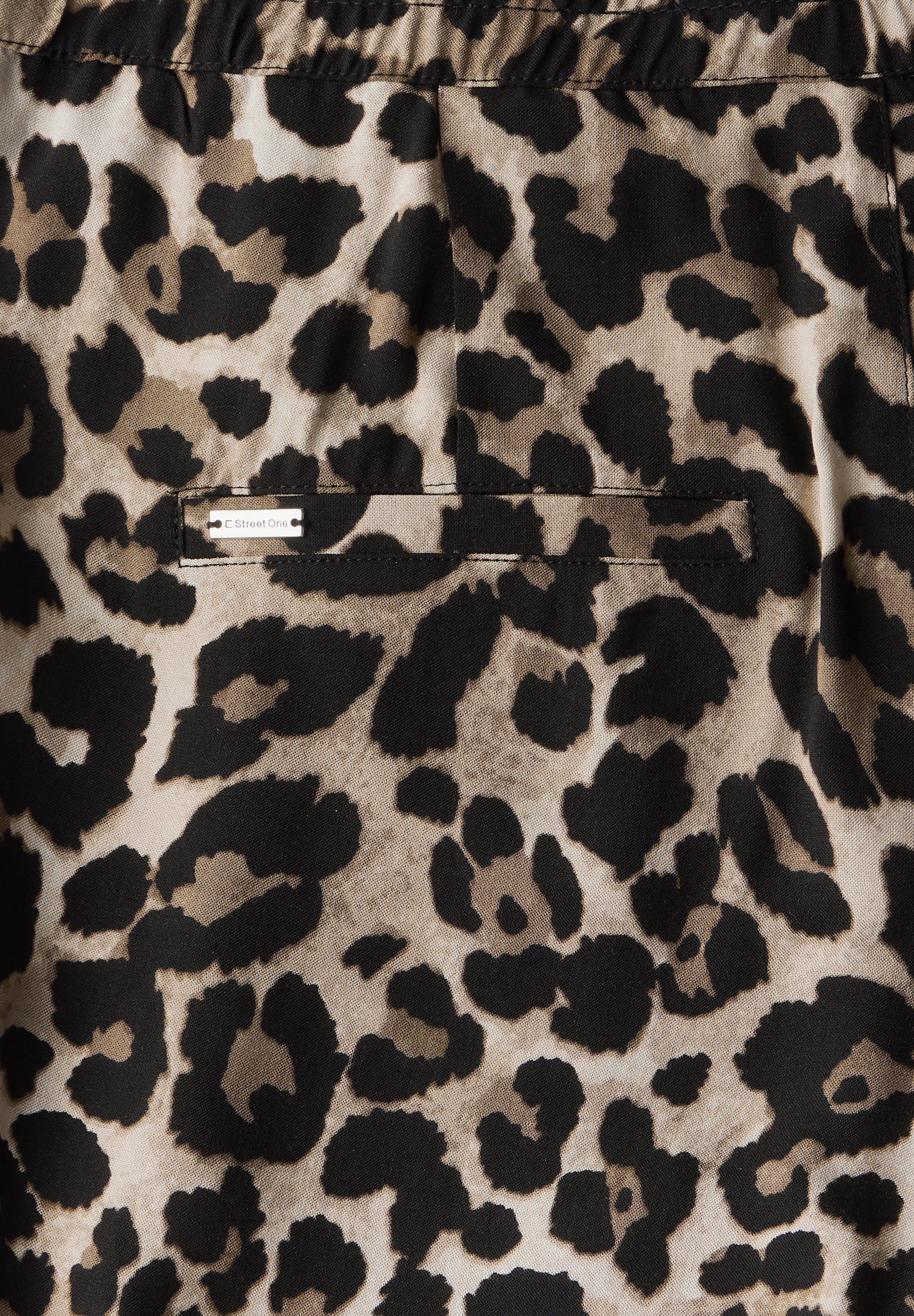 Gemusterte Wide Leg Hose