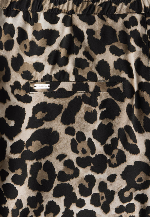 Gemusterte Wide Leg Hose
