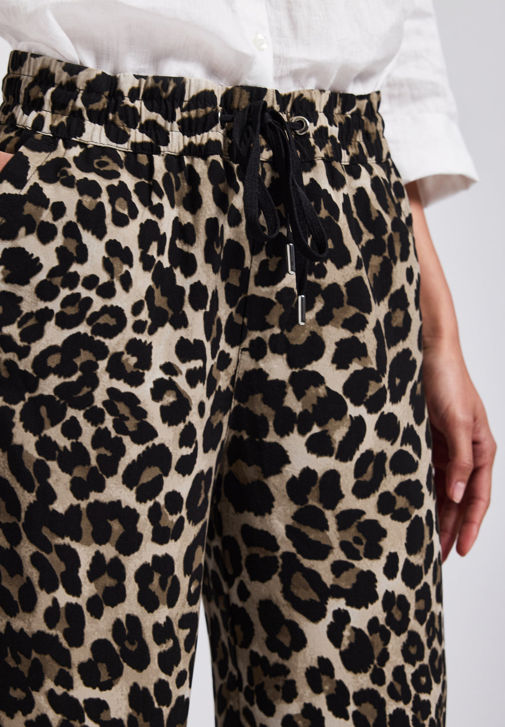 Gemusterte Wide Leg Hose