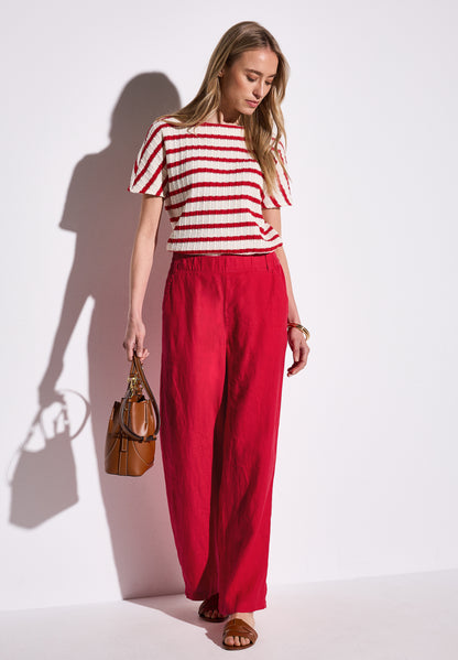 Wide Leg Leinenhose