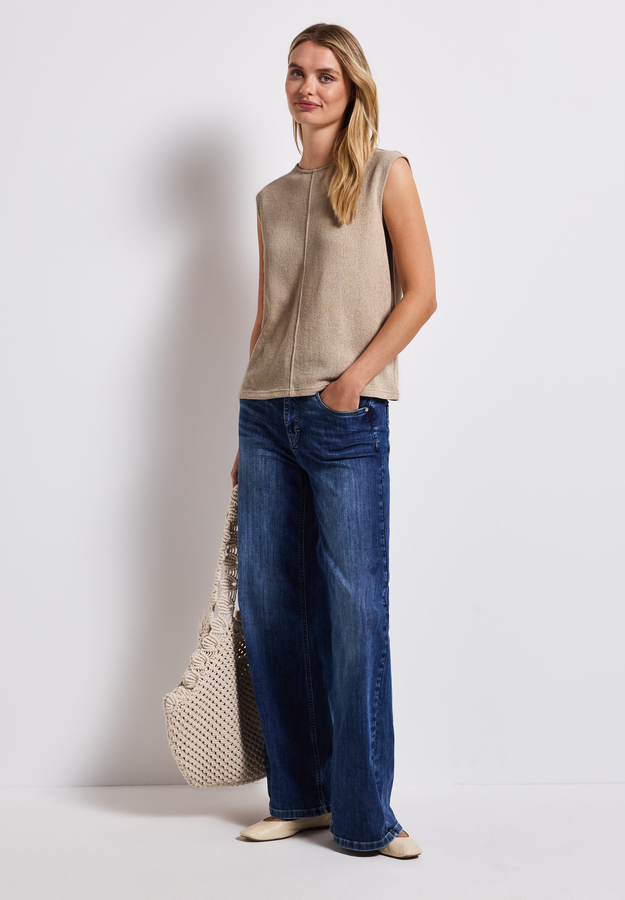 Top im Strick-Look