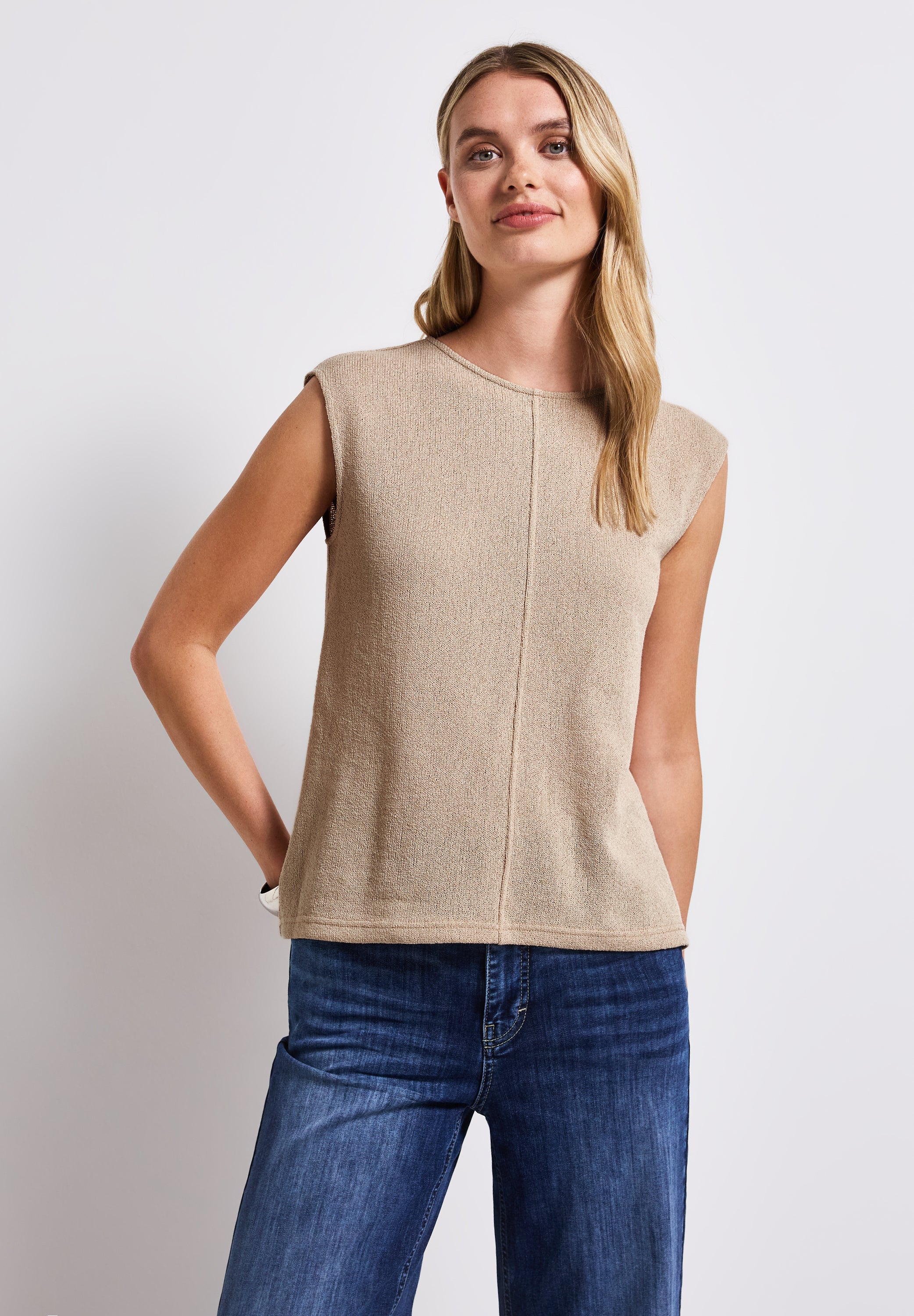 Top im Strick-Look