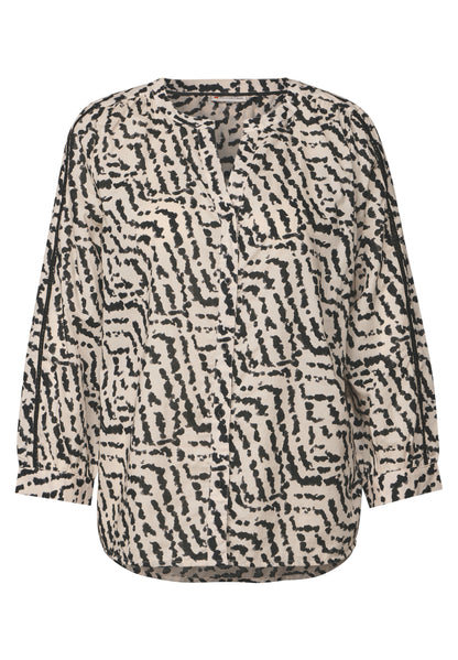 Print-Bluse mit Tapedetails