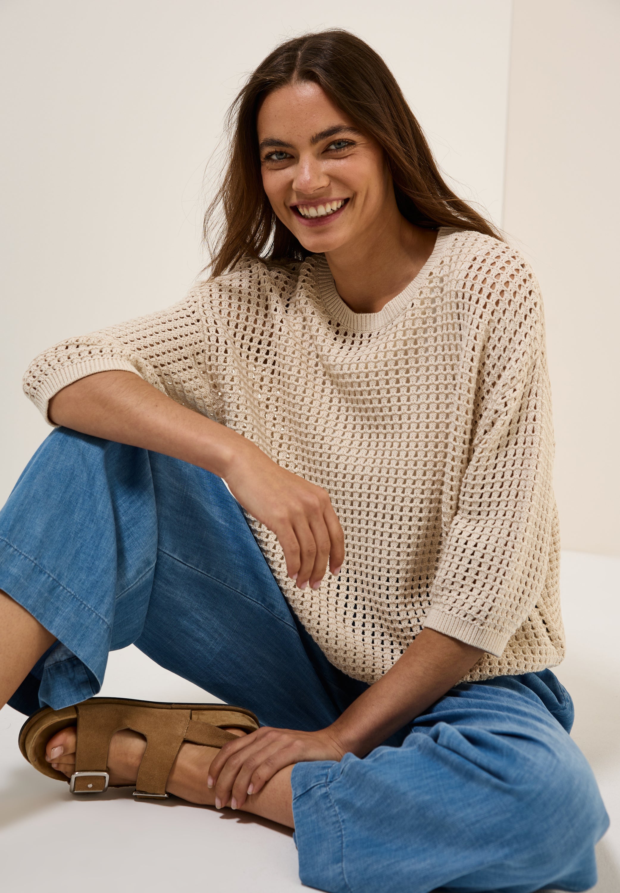 Pullover im Häkel-Optik