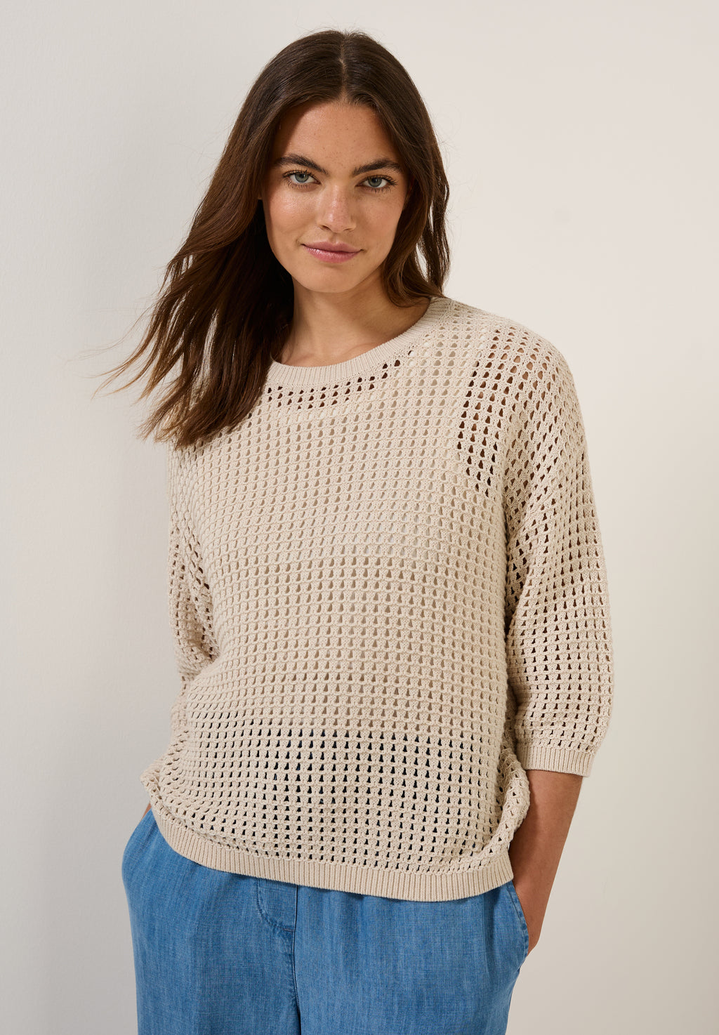 Pullover im Häkel-Optik