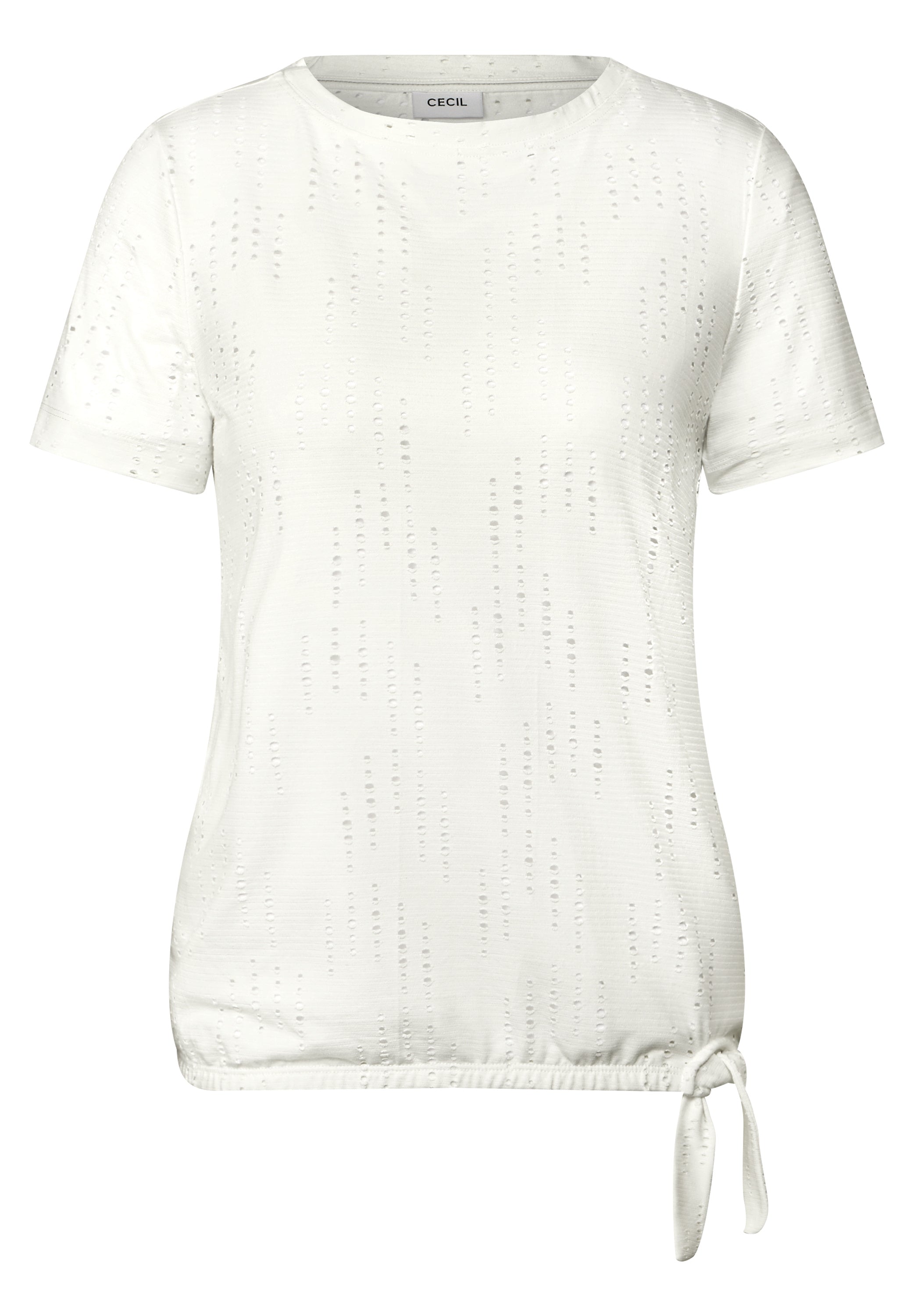 Strukturshirt mit Lochmuster