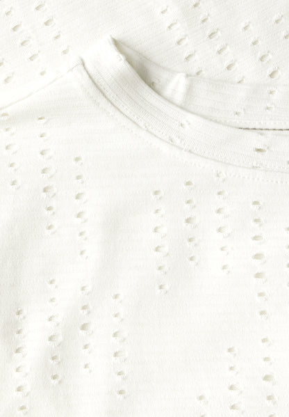 Strukturshirt mit Lochmuster