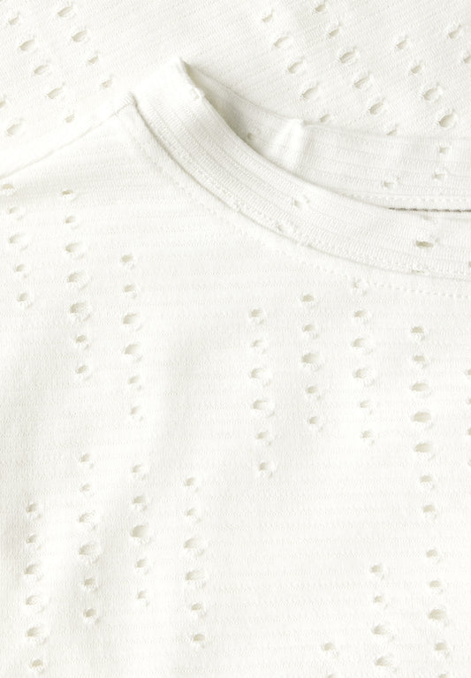 Strukturshirt mit Lochmuster