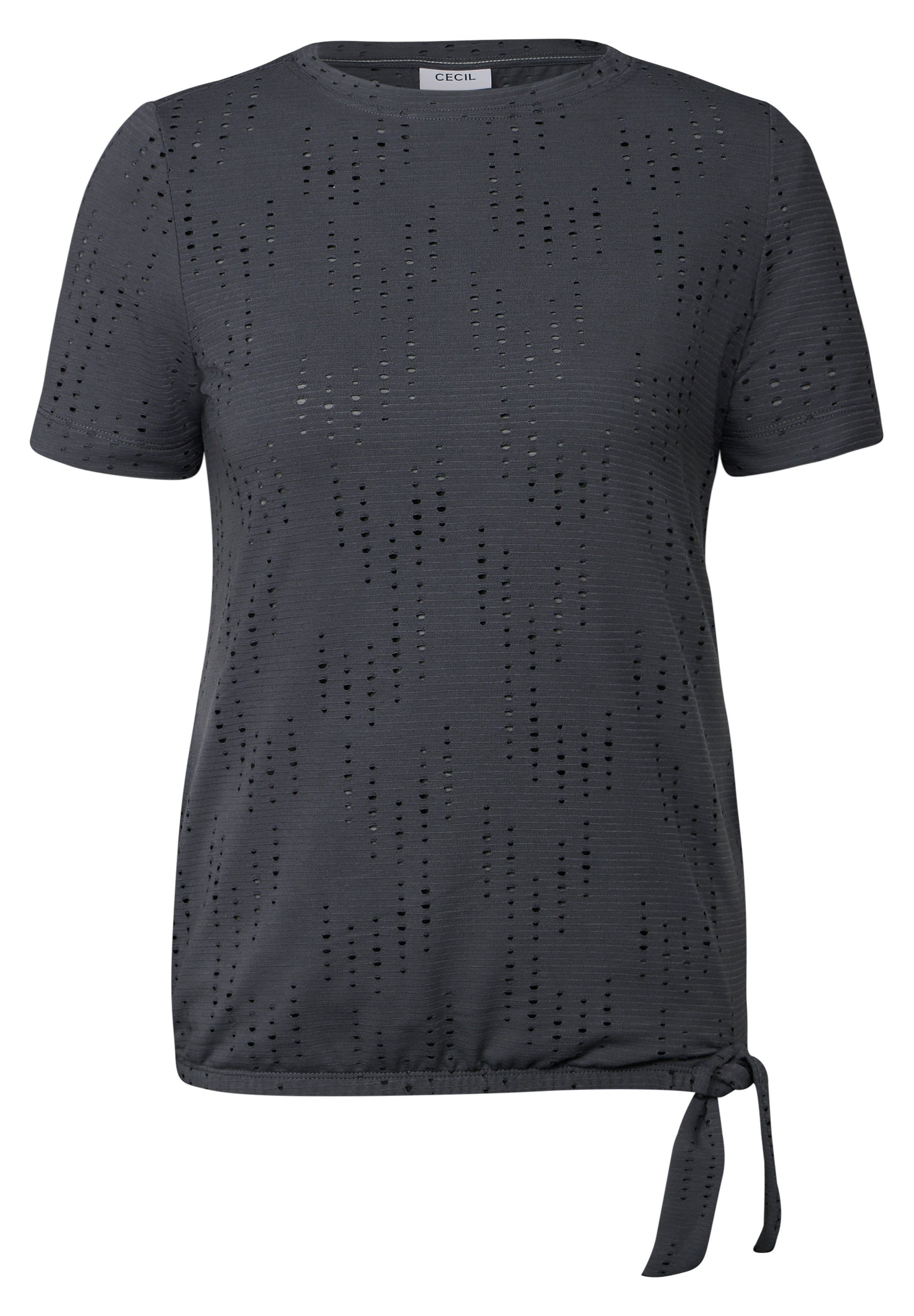 Strukturshirt mit Lochmuster