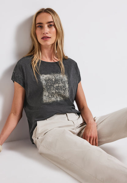 Washed-Look Artwork Shirt